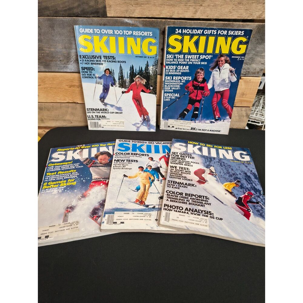 Lot of 5 VTG Magazines - Skiing (1981, 1982, 1983)